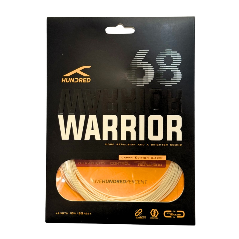 Hundred 68 Warrior Badminton String (0.68mm) – Pearl White Pearl White 10m Set