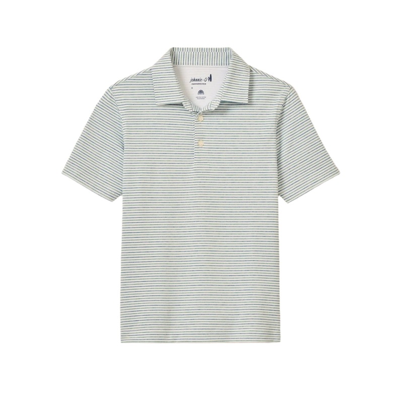 Johnnie-O Boys’ Performance Jersey Polo – Vik Stripe Barrels Blue 8