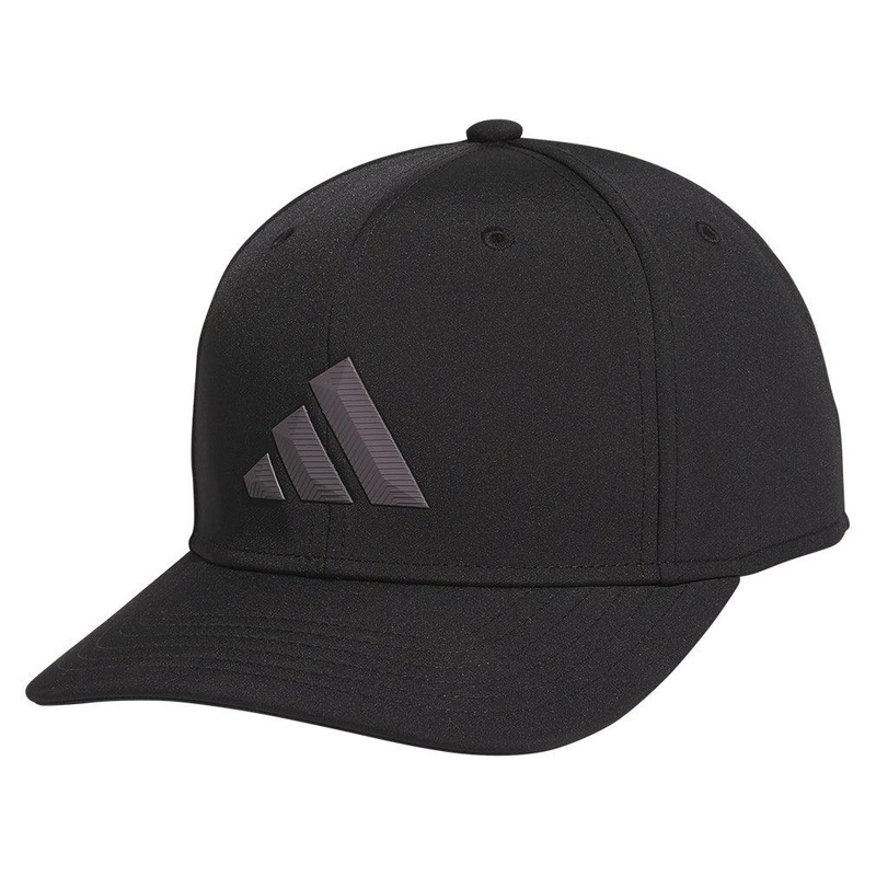 Men`s 3-Bar Snapback 2.0 Hat Black and Grey Strata