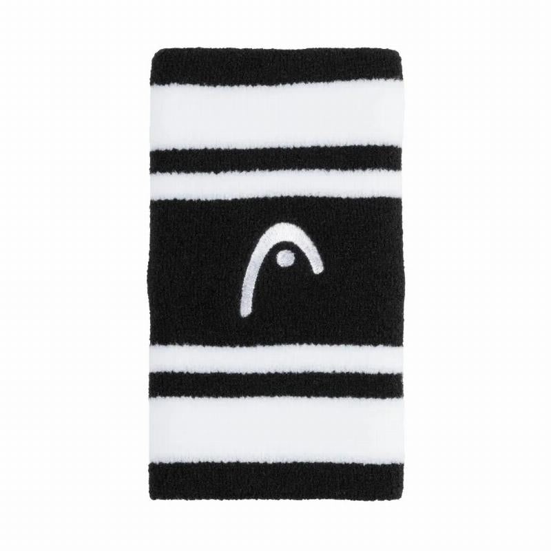 Muequeras Head Striped 5 Negro Blanco 2 Unidades