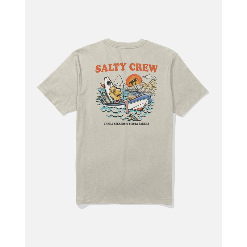 Salty Crew Men’s Down Time Premium SS Tee Bone Small