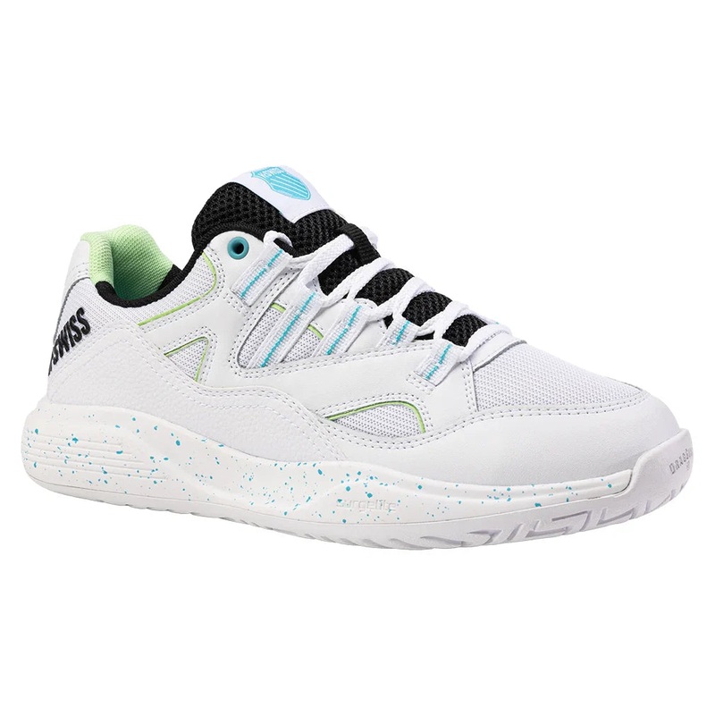 Women`s Tura Team Pickleball Shoes White and Paradise Green