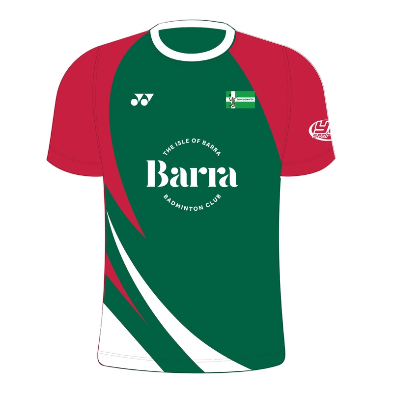 Barra Badminton T004 Beast Crew Neck T Junior Forest/Red/White J120