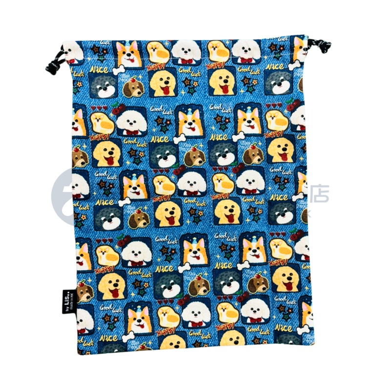 Handmade Water Resistant Shoes bag (Happy Dogs 490) Happy Dogs 490