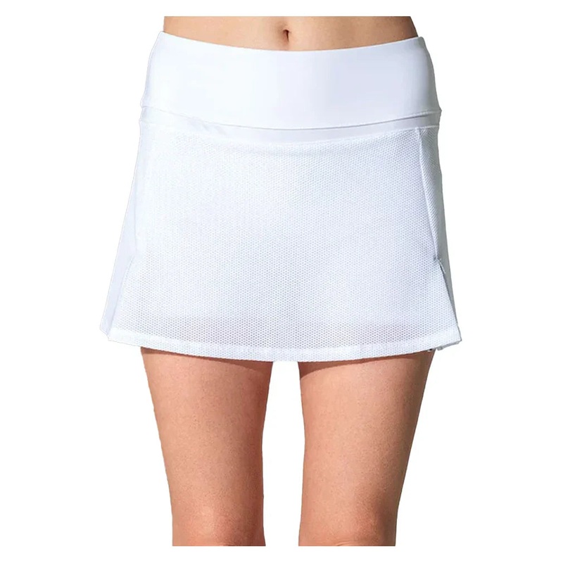 Women`s Anna 13.5 Inch Tennis Skort White and Veridian