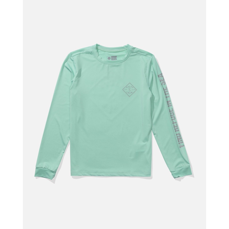 Salty Crew Boys’ Tippet Long Sleeve Sunshirt Sea Foam Small