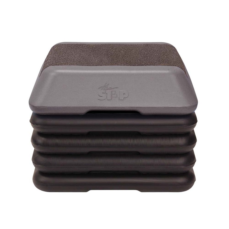 The Step Adjustable High Step Aerobic Platform with 4 Risers – Made in the USA – Gray