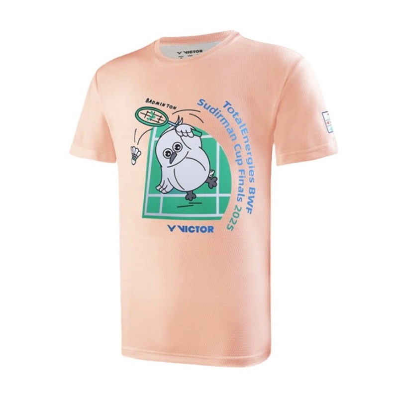 VICTOR 2025 Sudirman Cup Finals UNISEX T-Shirt T-SC2503 O-Orange ASIA XS (160CM/80A)