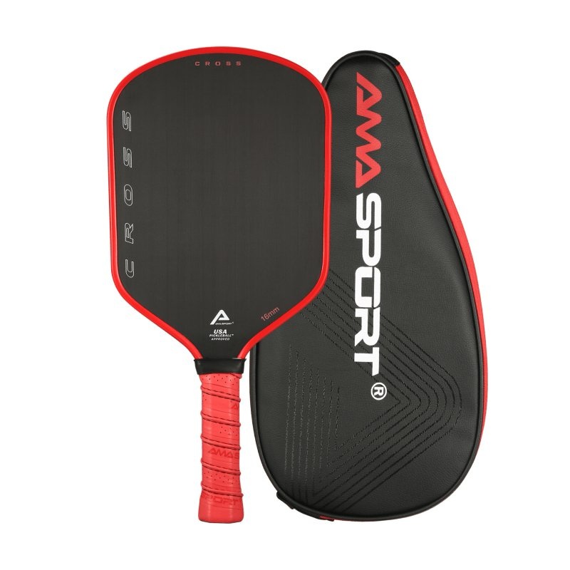 AMA SPORT Cross Pickleball Paddle Red (USAPA Approved)