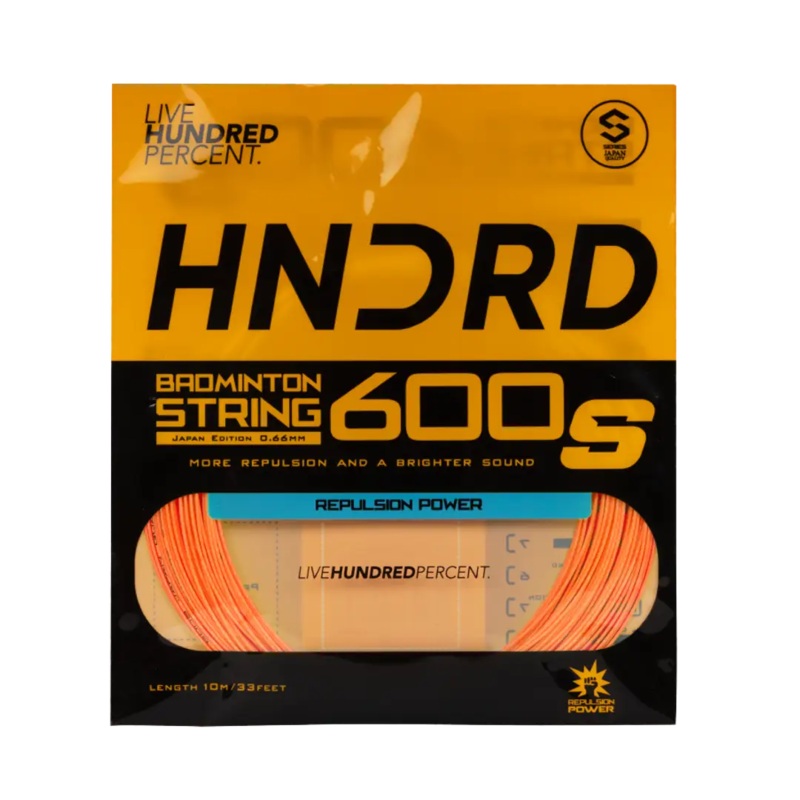 Hundred 600 S Badminton String HBAA-2M046-5 Popsicle Orange 10m Set