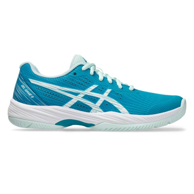 Asics Gel Game 9 Women’s Tennis Shoe (Teal Blue/White)