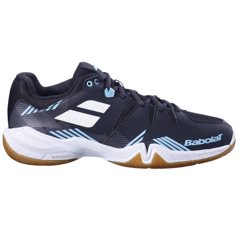 Babolat Shadow Spirit Men’s Indoor Court Shoe (Black/Light Blue)