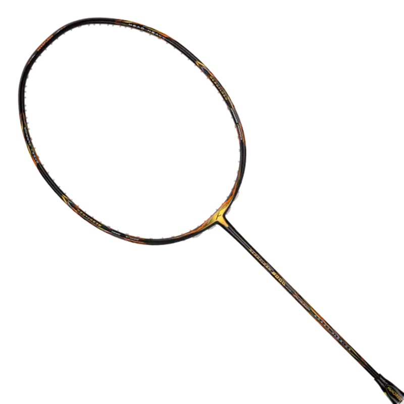 Hundred Aeroflash 8000 Attack 4U Badminton Racket – Charcoal/Black/Gold Charcoal/Black/Gold 4U6