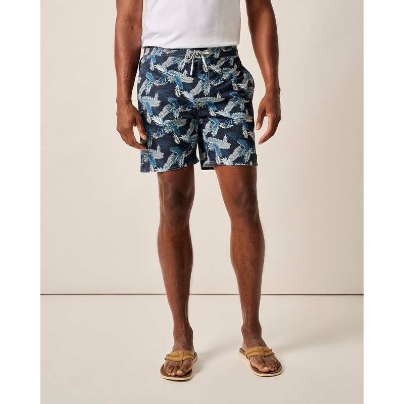 Johnnie-O Men’s The Half Elastic 7″ Surf Shorts Shore Haven Small