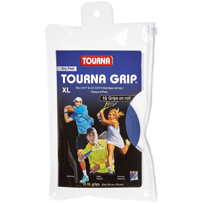 Tourna Grip Original Overgrip XL Dry Feel – Blue  – 10 Pack