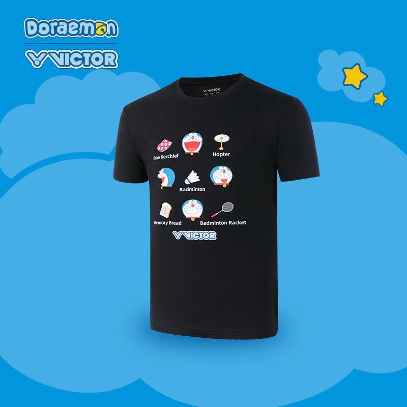 VICTOR x Doraemon Sports T-Shirt UNISEX T-503DRM-C Black ASIA XS