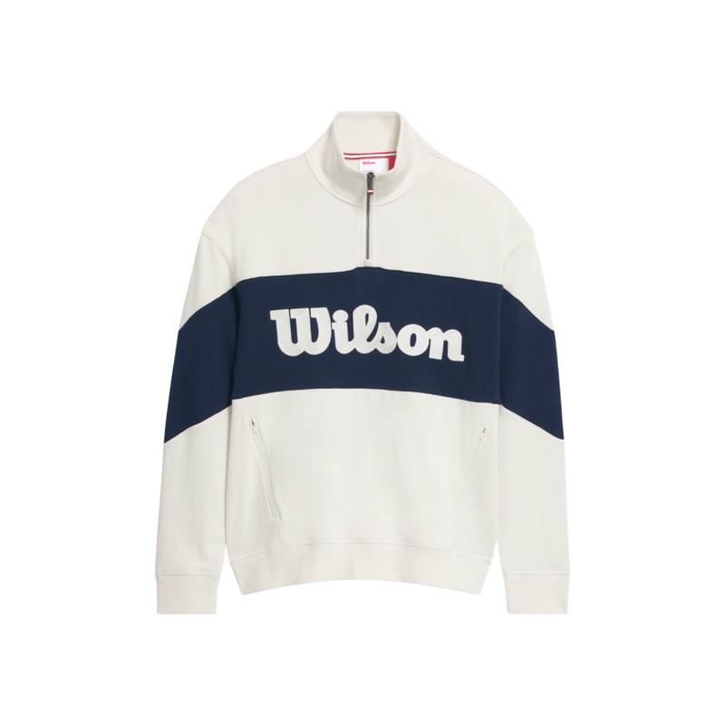 Wilson Parkside Half-Zip Sweater Men – Beige Sandrift M