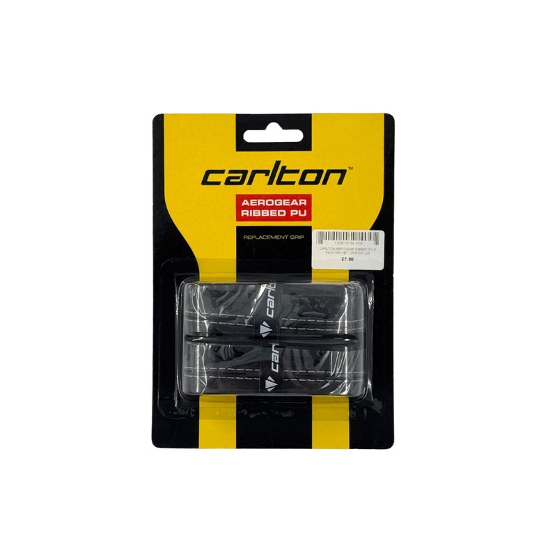 Carlton Aerogear Ribbed PU Grips- Pack of 2 – Black Black One Size