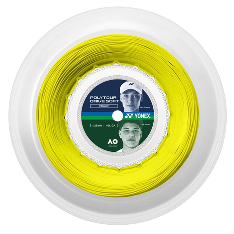 POLYTOUR DRIVE SOFT 125 Tennis String Reel Flash Yellow