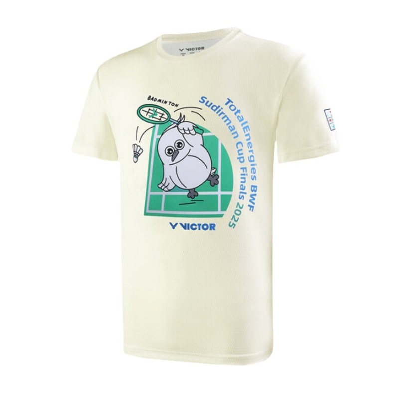 VICTOR 2025 Sudirman Cup Finals UNISEX T-Shirt T-SC2503 L-White ASIA XS (160CM/80A)