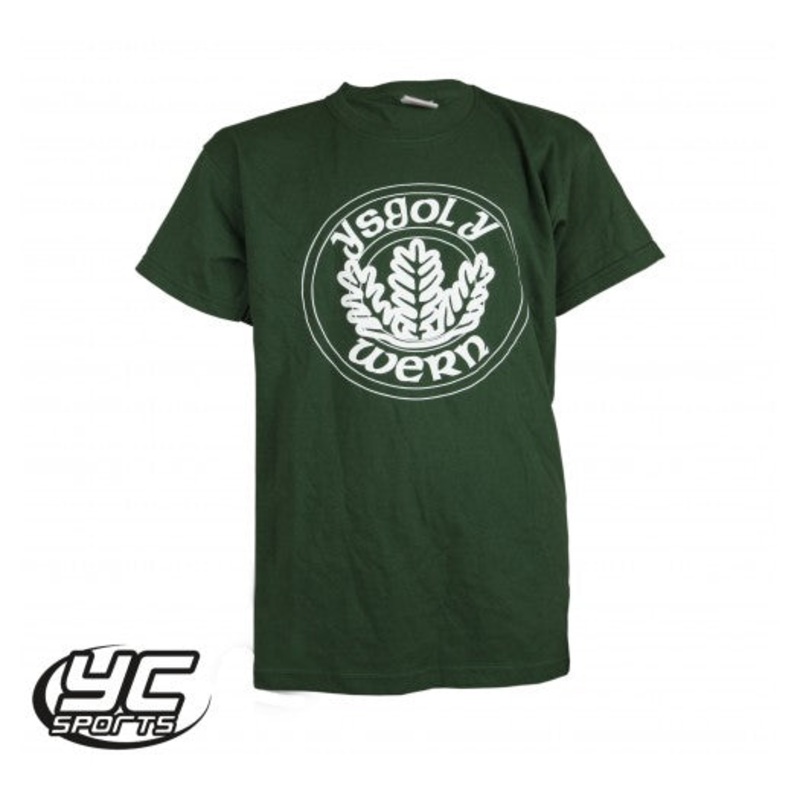 Ysgol Y Wern PE T Shirt 3/4 BOTTLE GREEN