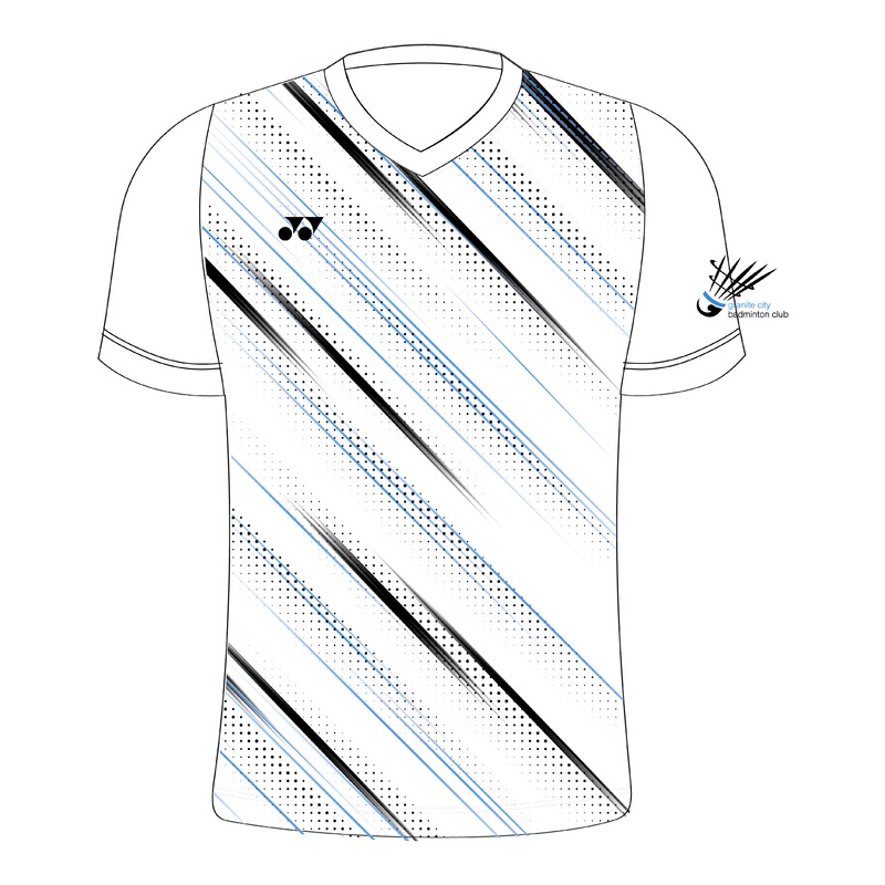 Granite City T011 Flash V Neck Mens White/Black/Sky XS