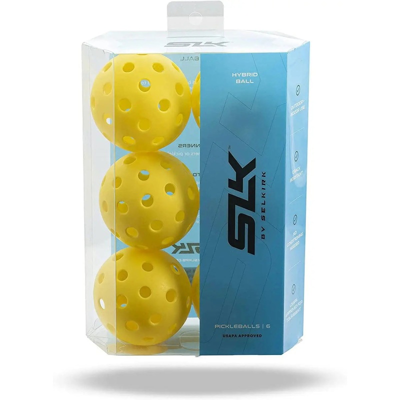 Selkirk Pickleballs SLK Hybrid Indoor and Outdoor – 6 balls