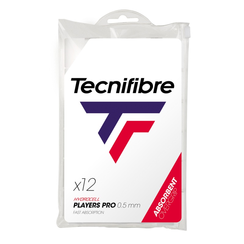 Tecnifibre Players Pro Overgrip 12 Pack (White)