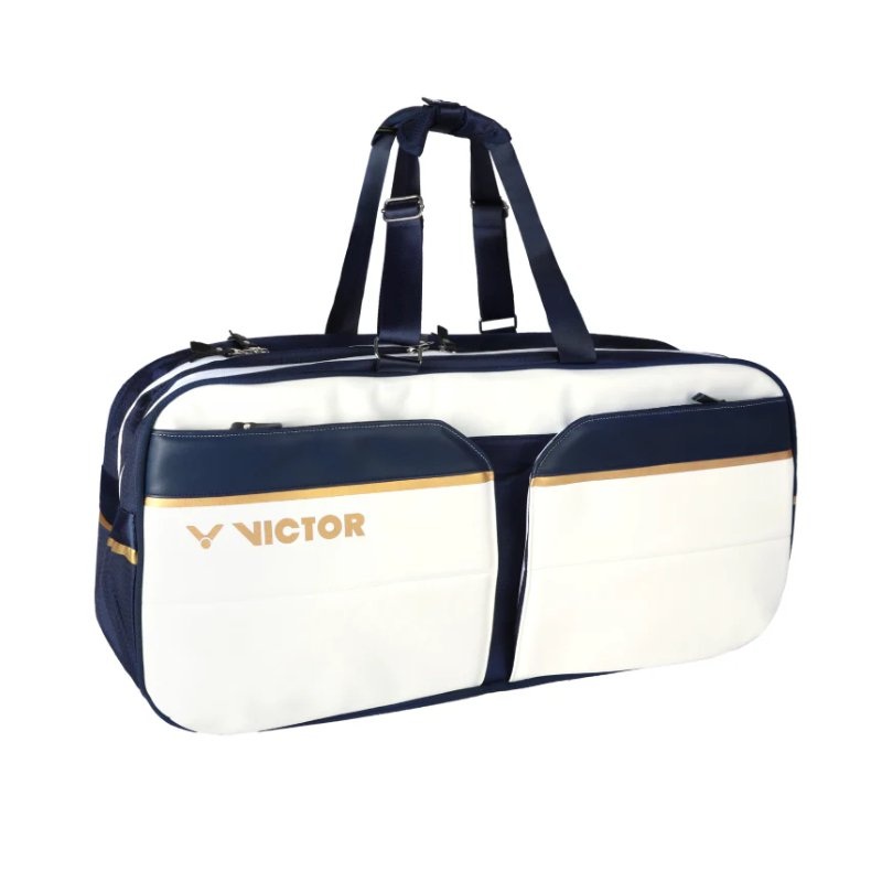 VICTOR 2024 Olympic Badminton/Tennis Racquet Bag BR9612-AB Bright White/Medieval Blue