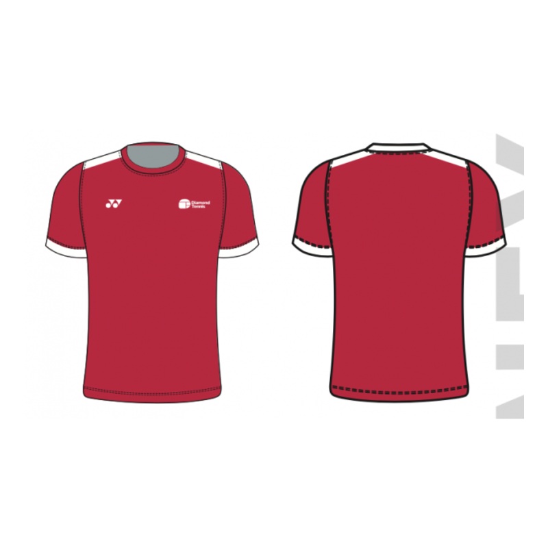 Diamond Tennis T005JC Charge T-Shirt Crew Neck – JUNIORS J120 RED/WHITE