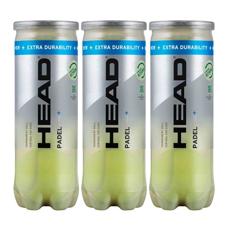 Pelotas HEAD Padel PRO + (Pack x 3)