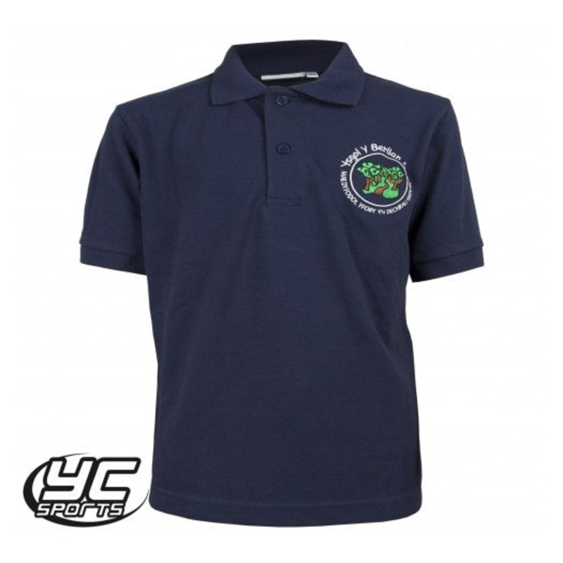 Ysgol Y Berllan Deg Navy Polo 2/3 NAVY
