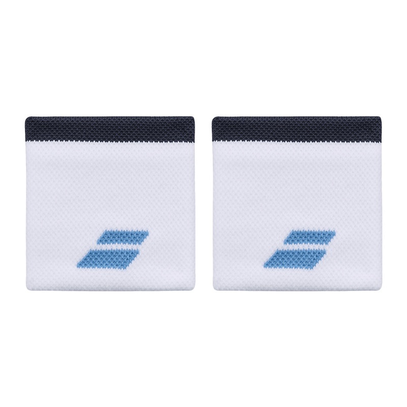 Babolat Logo Wristband Unisex 5UB1261 White/Drive Blue One Size