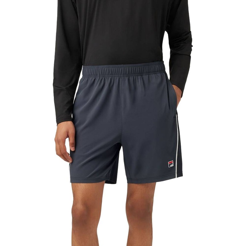 Fila Men’s Piped Stretch Woven Short (Ebory/White)