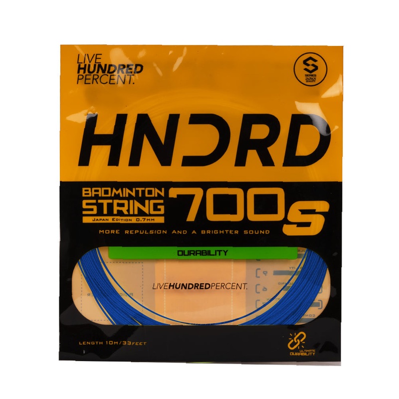 Hundred 700 S (HBAA-2M045-4) Badminton String Ultramarine Blue 10m Set