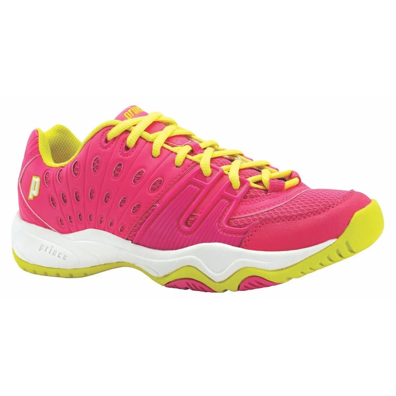 Prince T22 Pink/Yellow Junior Tennis Shoes