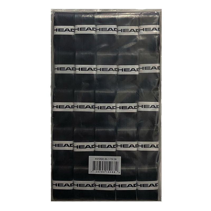 Head Prime Tour Tennis Overgrips Black – 50 Pack