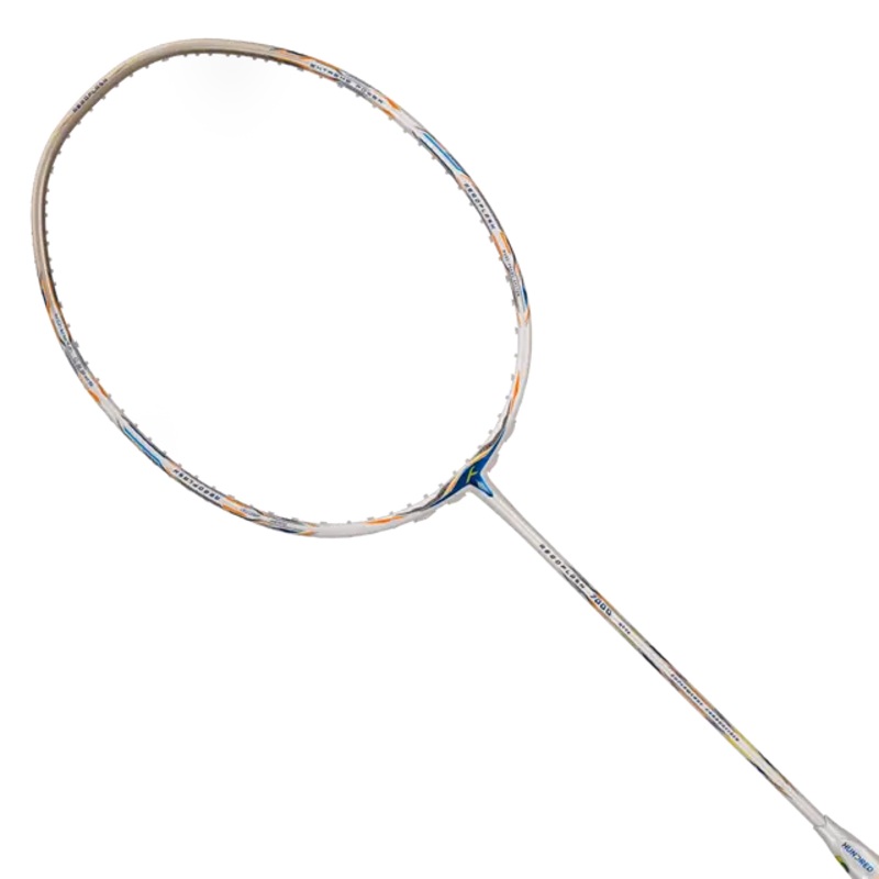 Hundred Aeroflash 7000 Attack 2U Badminton Racket – White/Gold/Blue White/Gold/Blue 4U6
