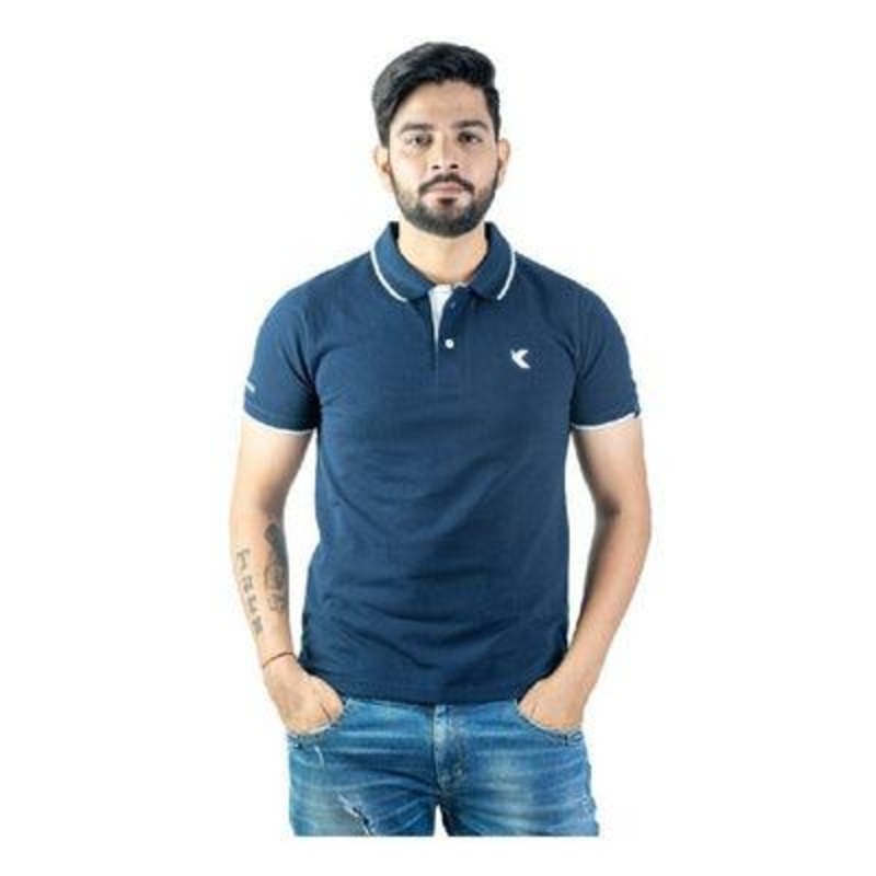 Kronos Slim Fit Cotton Polo | Men’s | Navy Blue | KIBI Sports S