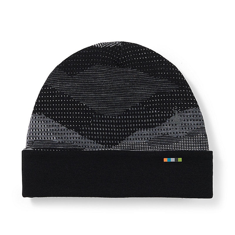 Smartwool Thermal Merino Reversible Pattern Cuffed Beanie Black Mountain Scape-K64