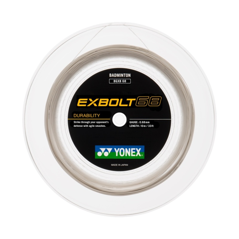Yonex Exbolt 68 Badminton String (200m Reel) White 200m Reel White