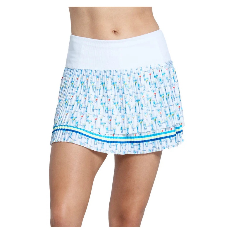 Women`s Martini Gras Pleated 14 Inch Tennis Skort Multicolor