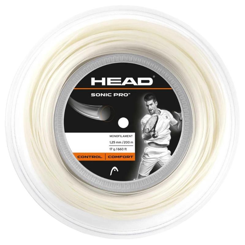 Bobina Cordaje 200m Head Sonic Pro 1,25mm Blanco