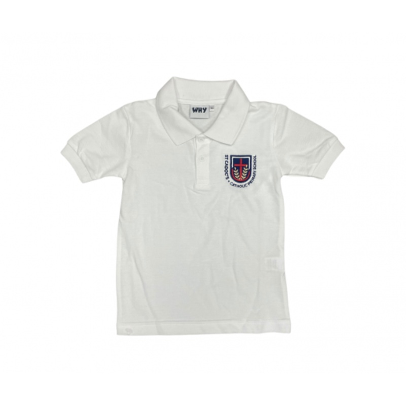 St Cadocs Primary School Polo 2/3 WHITE
