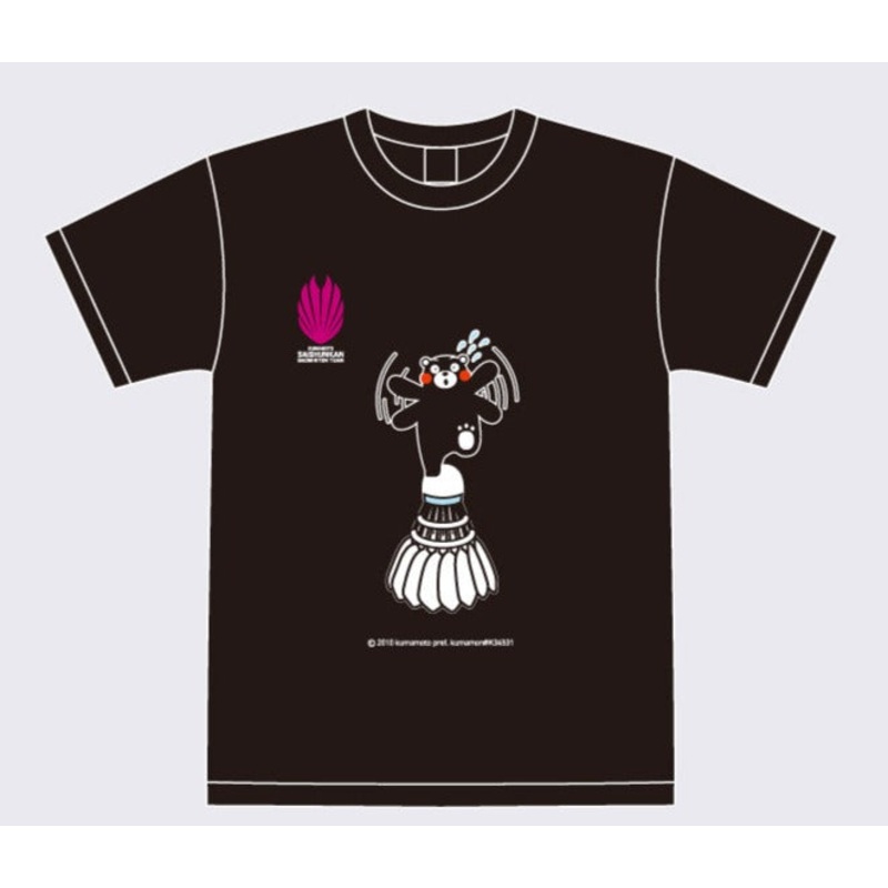Kumamon Oops on the shuttle! T-shirt (Black) S