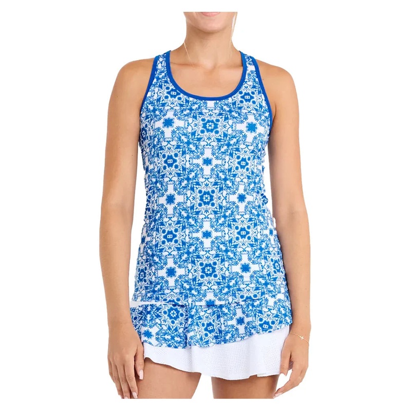 Women`s Racerback Tennis Tank Sandra Tiles