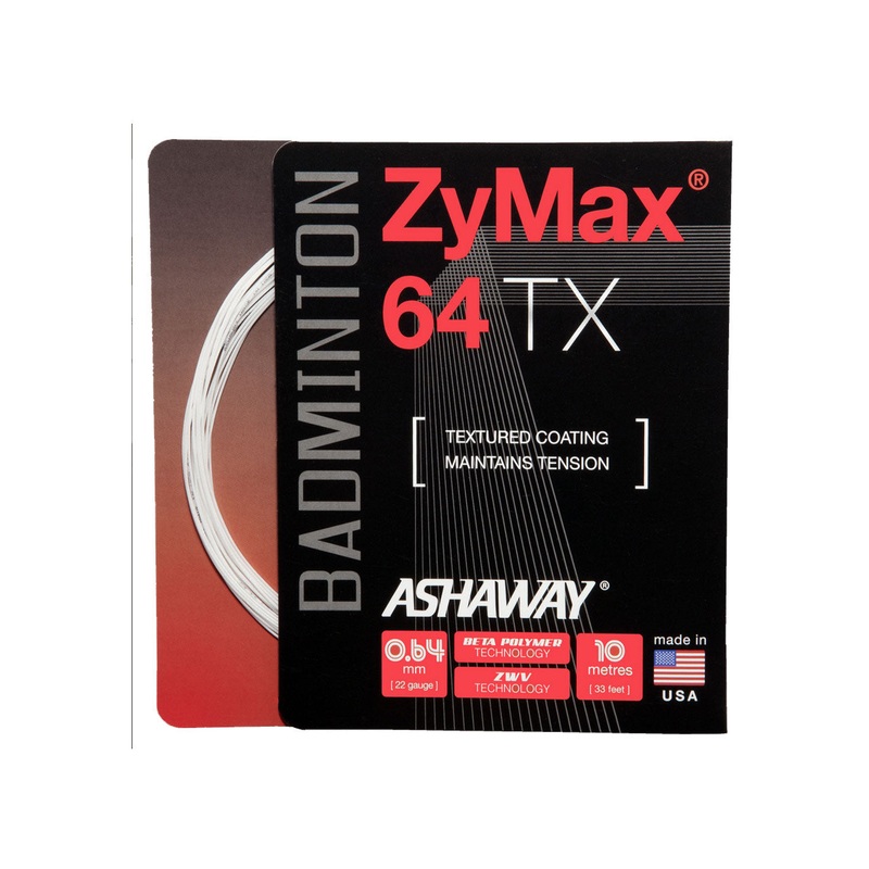 Ashaway Zymax 64TX String (10m Set) White White 10m Set