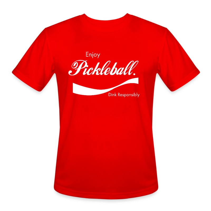 Men’s Enjoy Pickleball Performance T-shirt (White Print)