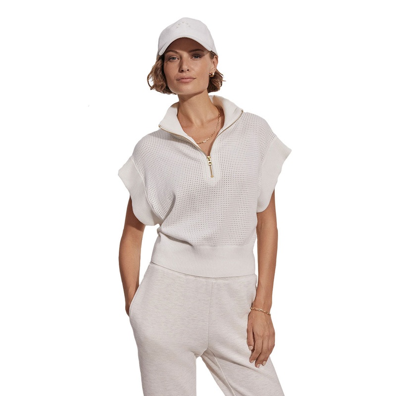Varley Fulton Cropped Knit Womens Sweater