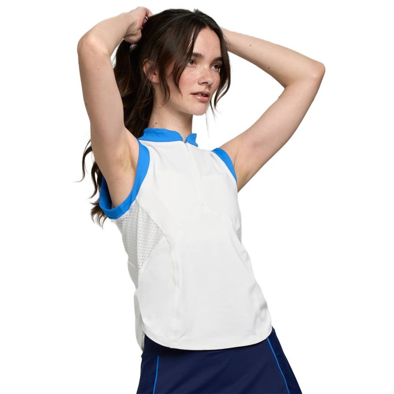 Lija Women’s Elite Race Tank Top (White/Cornflower)